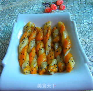 双色芝麻麻花的做法