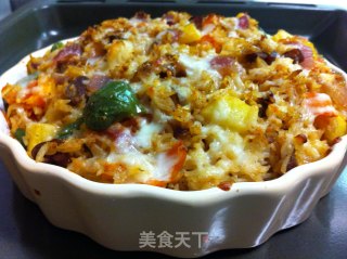 土豆腊肠焗饭的做法