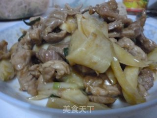 茭白肉片的做法