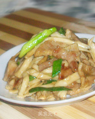 私家版——醋肉炒杏鲍茹的做法