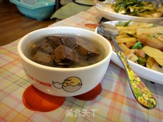 猪红汤的做法