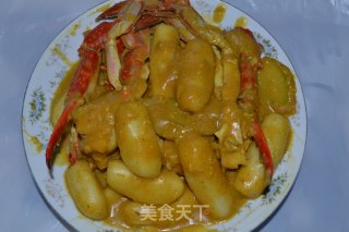 咖喱年糕炒蟹的做法