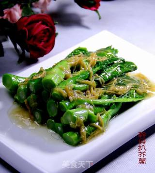 干贝扒芥兰的做法