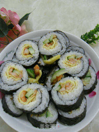 虾仁寿司（紫菜包饭）的做法