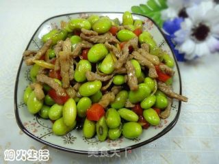 毛豆炒肉丝的做法