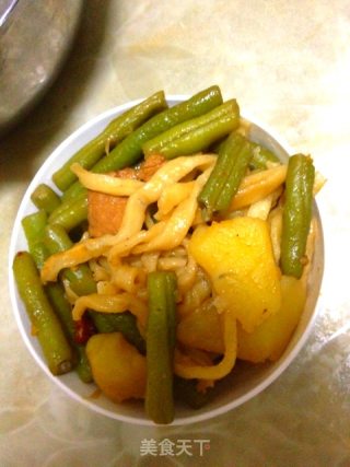 豆角焖面的做法