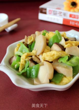 杏鲍菇炒鸡蛋的做法