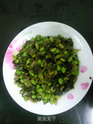 下饭菜--毛豆炒咸菜的做法