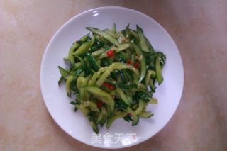 香辣腌黄瓜丝的做法
