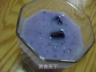 紫薯西米豆浆的做法