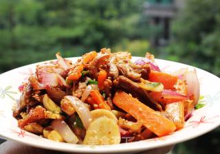 孜然时蔬羊肉的做法