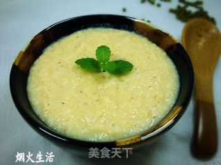 一碗质朴绵香的粥——豆浆冰糖小米粥的做法