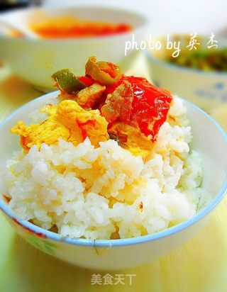 柿子肉丁蛋花汤的做法