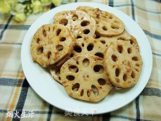 虾酱炒藕片的做法