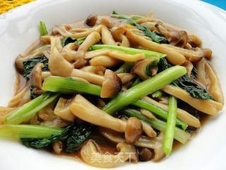 蚝油蟹味菇炒青菜的做法
