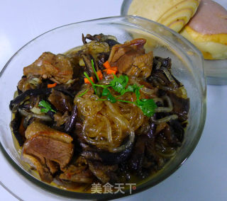老鸭炖臻蘑粉的做法