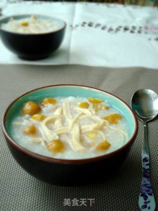 栗子鸡丝粥的做法