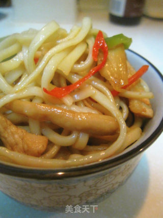 家常炒面-杏鲍菇肉丝炒面的做法