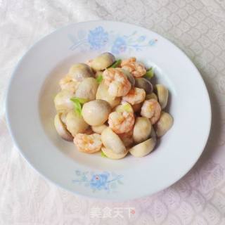 草菇炒虾仁的做法