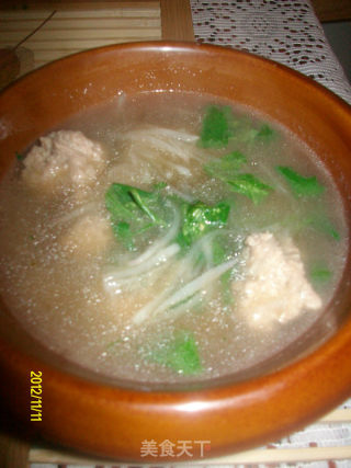 萝卜丝汆丸子的做法