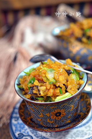 最爱猪油渣-【猪油渣酱油炒饭】的做法