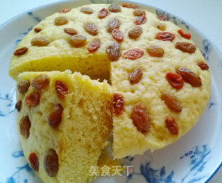 葡萄干枸杞玉米发糕 简单而朴实的做法