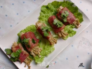 零厨艺也能做出美味的宴客菜-----培根金针菇卷
