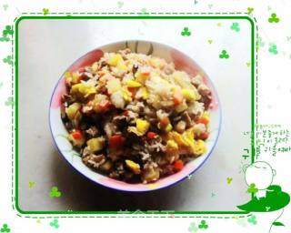 五彩炒饭的做法