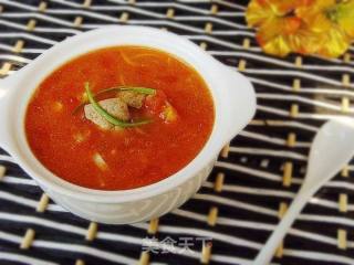番茄猪肝浓汤的做法