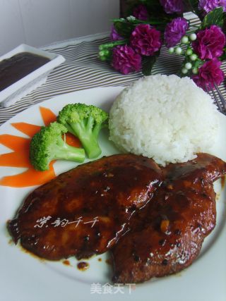 黑椒鸡扒饭的做法