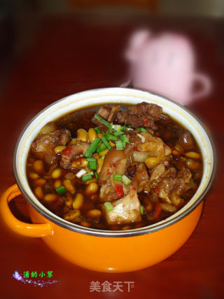 猪脚炖黄豆的做法