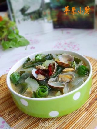 冬瓜海带花蛤汤的做法
