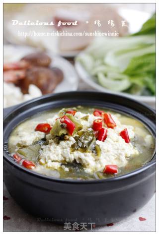 自制豆花----酸菜豆花火锅的做法