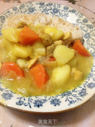 咖喱土豆鸡肉饭的做法