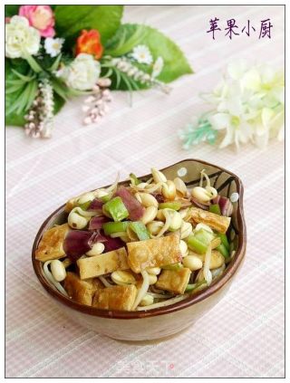 黄豆芽拌豆干的做法