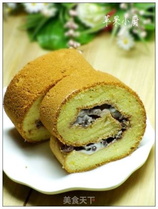 蜜豆奶油蛋糕卷