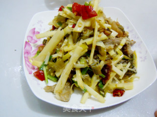 彩色肉笋丝的做法