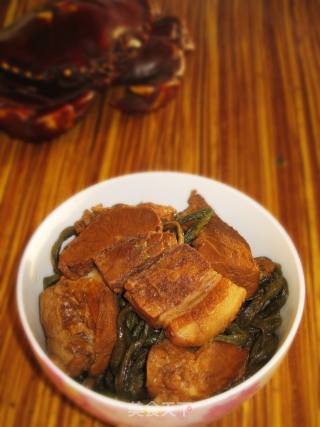 五花肉炖干豆角的做法