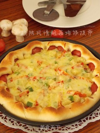 欧陆风情鲍菇培根披萨的做法