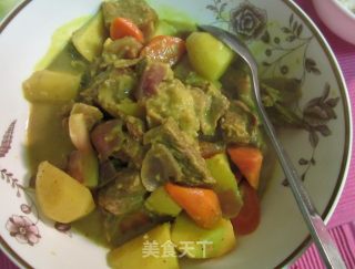 椰香咖喱牛肉的做法
