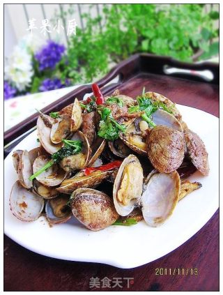 沙茶酱炒花蛤的做法