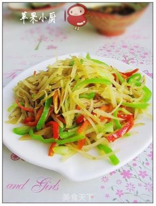 双椒咸菜丝的做法