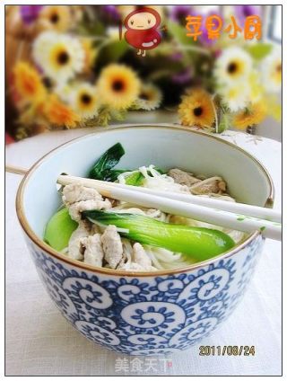 油菜肉丝面的做法