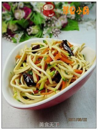 三丝豆皮的做法