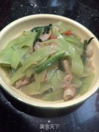 莴笋炒腊肉~~的做法