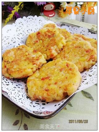 葱香火腿土豆泥饼的做法