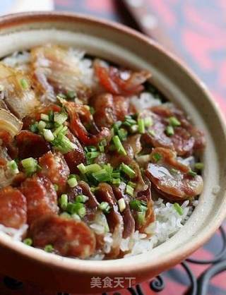 腊肉煲仔饭的做法