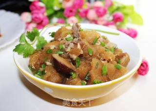 香菇肉片烧柚皮的做法