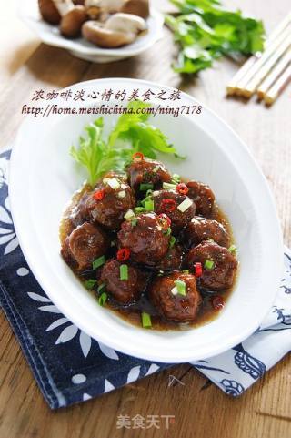 裹汁香菇牛肉丸的做法