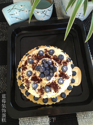 蓝莓装饰蛋糕的做法